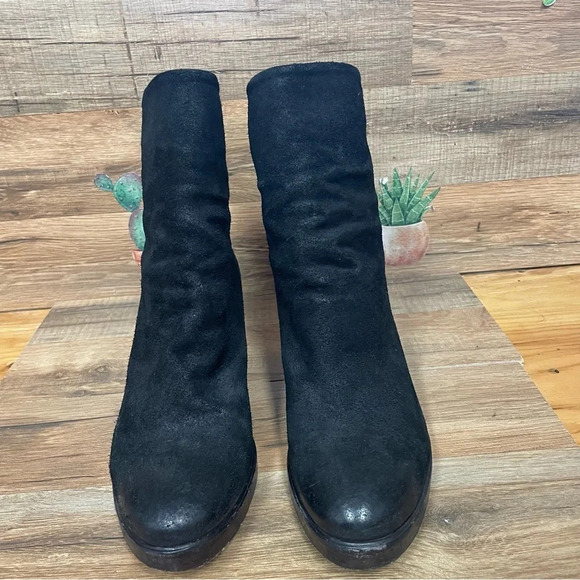 The last conspiracy Angela suede ankle boot womens 39/ 8.5 whimsigoth block heel - Picture 2 of 9